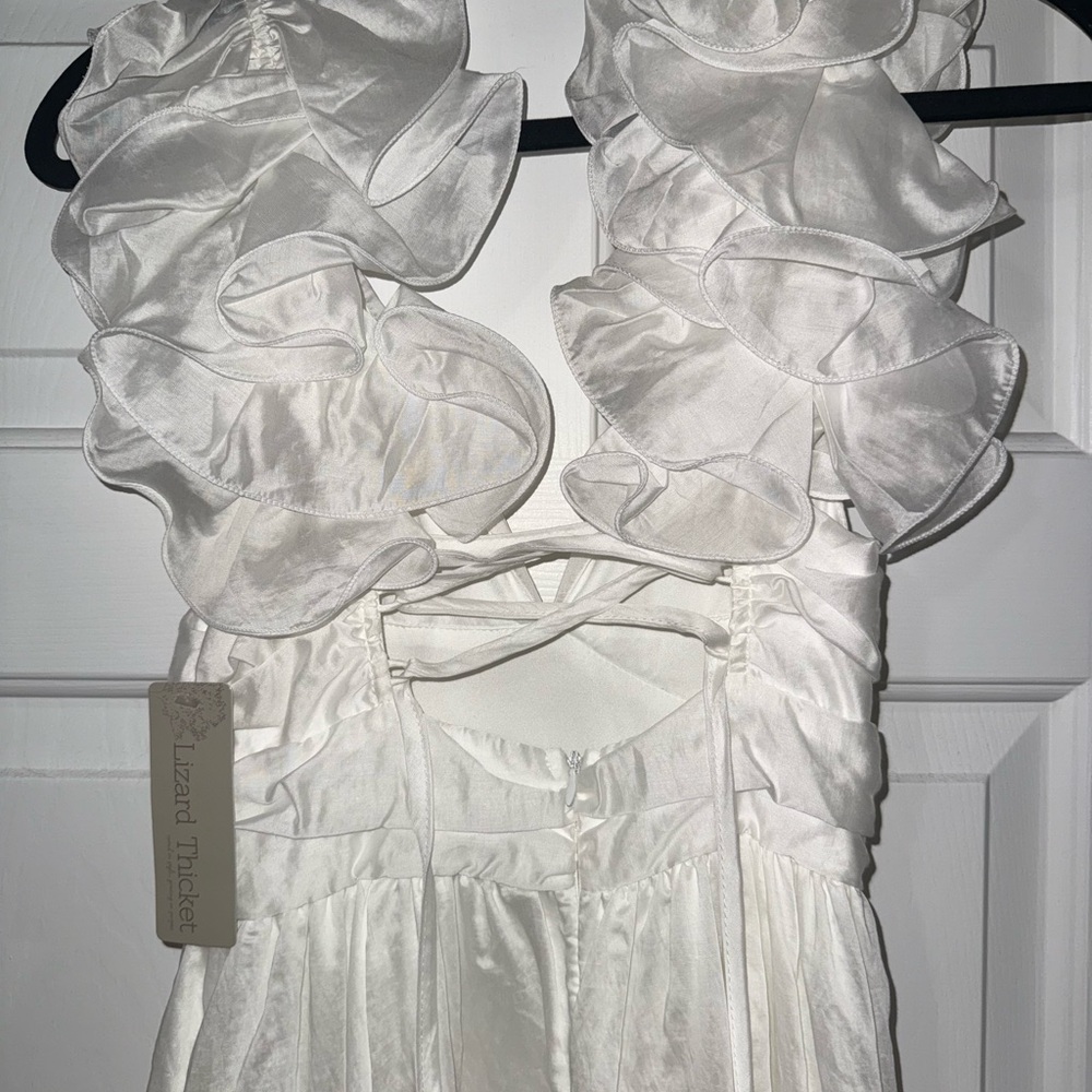 Lizard Thicket White Ruffled Maxi Dress - Picture 4 of 5